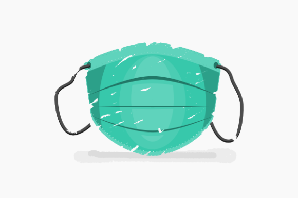Brush Strokes Medical Mask Graphics & Illustrations
