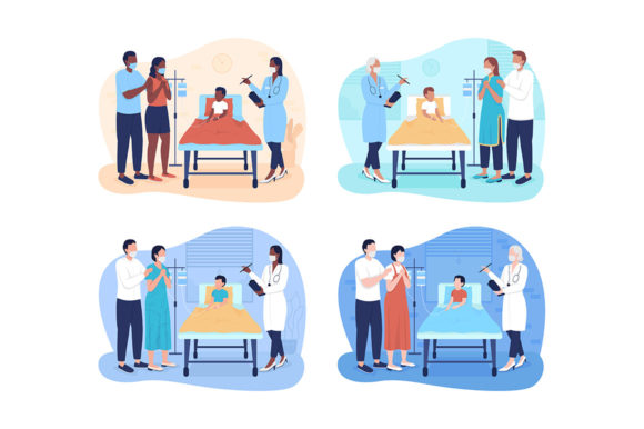 Children Medical Care Graphics & Illustrations