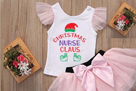 Christmas Nurse Claus Graphics for T-Shirt Designs