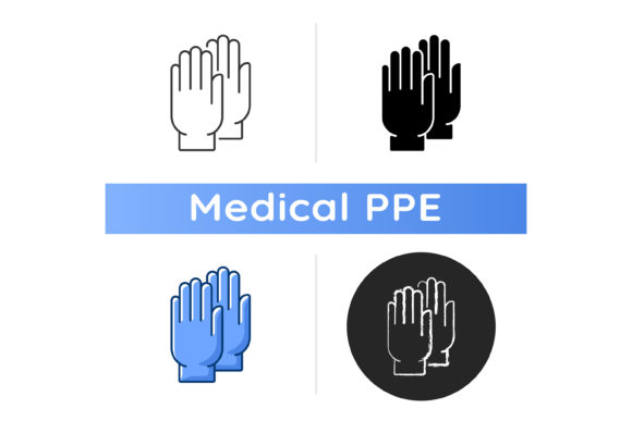 Medical Gloves Icon: Graphics and Icons Review