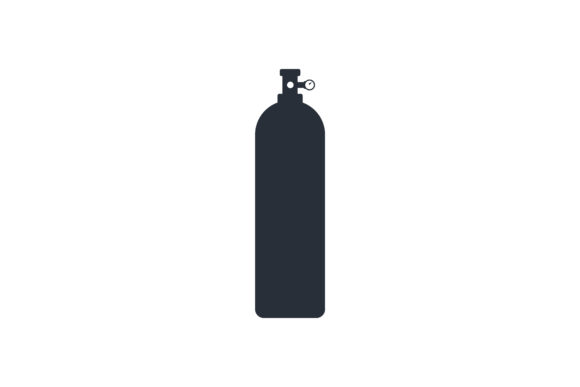 Medical Life Support Oxygen Cylinder Graphics and Icons