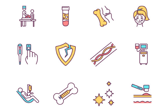 Medical Procedures RGB Icons for Graphics