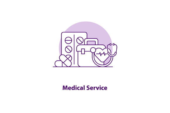 Medical Service Creative UI Concept Icon Graphics and Icons