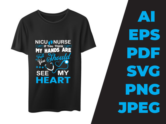 Nurse T-shirt Design Quote Vector: Graphics & Print Templates