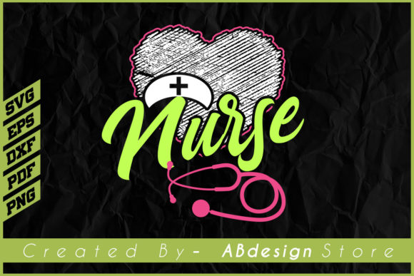 Nurse T-shirt Sublimation Design: Graphics & Print Templates