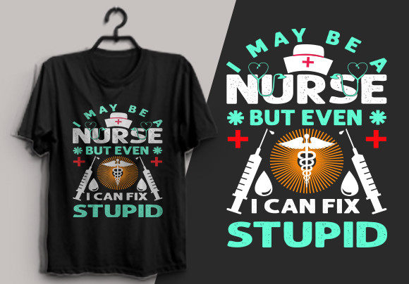 Nurse T Shirts Design, Vector: Graphics for Print Templates