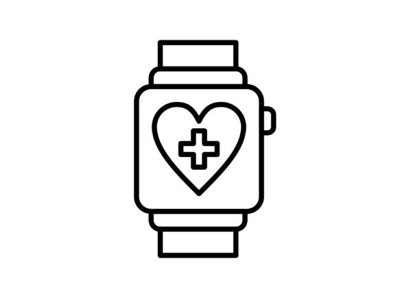 Smart Watch Medical Icons for Brand Graphics